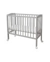 2-in-1-Bettchen mit Matratze - grau