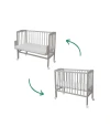 2-in-1-Bettchen mit Matratze - grau