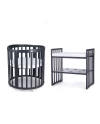 Ovales 7in1 Babybett mit Matratze -  Grafit