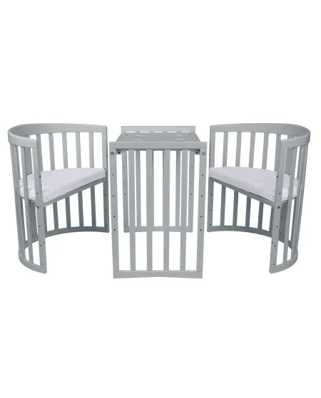 Waldin® Łóżeczko owalne 7w1, rośnie z dzieckiem. Zakup na lata!
