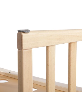 Ovales 7in1 Babybett mit Matratze - Natur | Waldin
