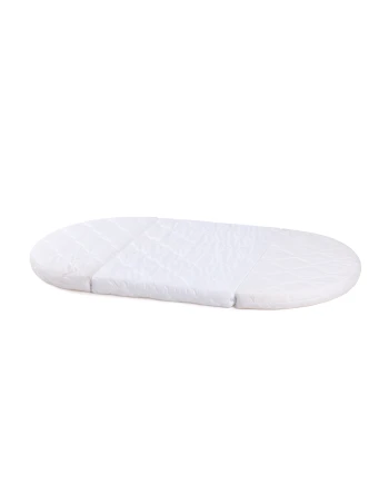 Ovales 7in1 Babybett mit Matratze - Weiß | Waldin®