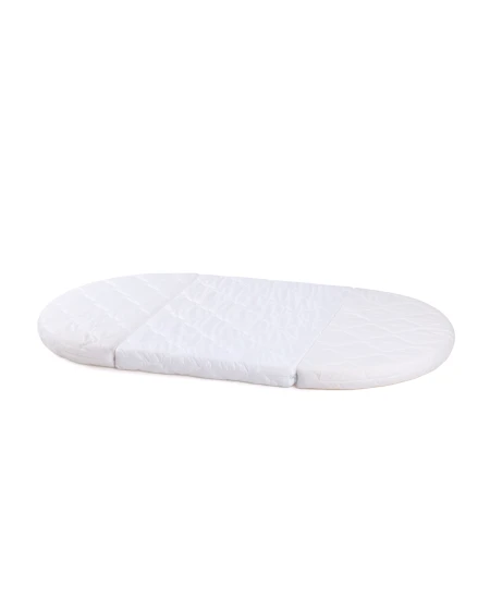 Ovales 7in1 Babybett mit Matratze - Weiß | Waldin®
