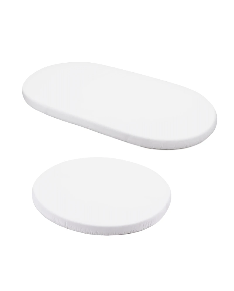 Set aus Baumwoll-Spannbettlaken für ovale 7-in-1-Babybetten | Waldin Set aus Baumwoll-Spannbettlaken für ovale 7-in-1-Babybetten | Waldin
