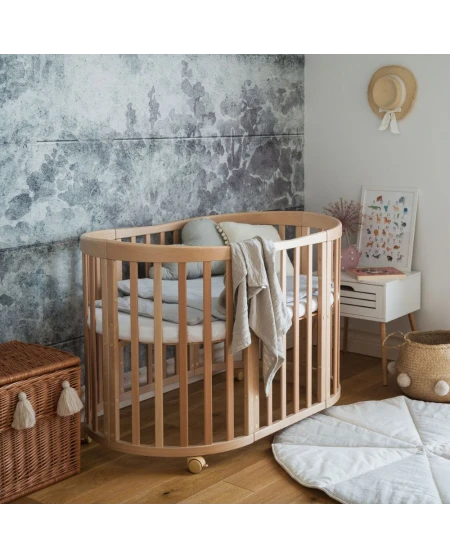 Wasserdichtes Spannbettlaken für großes Ovale 7-in-1-Babybett