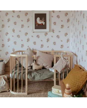 7in1 Babybett mit Matratze - Natur | Waldin