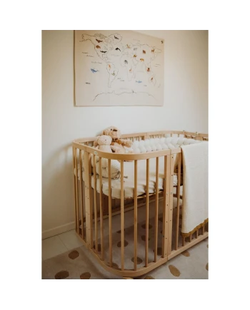 7in1 Babybett mit Matratze - Natur | Waldin