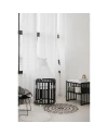 Ovales 7in1 Babybett mit Matratze -  Grafit
