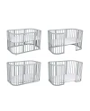 7-in-1-Bettchen mit Matratze Grau | Waldin