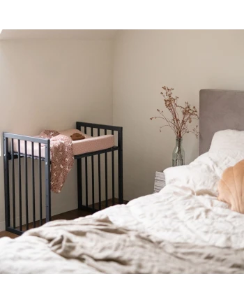 7-in-1 Babybett mit Matratze - Grafit | Waldin