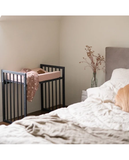 7-in-1 Babybett mit Matratze - Grafit | Waldin