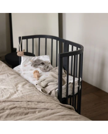 7-in-1 Babybett mit Matratze - Grafit | Waldin