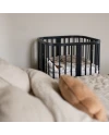 7-in-1 Babybett mit Matratze - Grafit | Waldin
