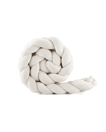 Bettschlange 210 cm Velours – Ecru | Waldin