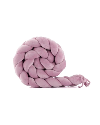 Velours Bettschlange 210 cm – Schmutzig Rosa| Waldin
