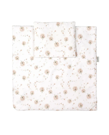 Babyhörnchen 75x75 – 2in1 Decke und Kissen – Pusteblumen | Waldin