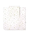 Babyhörnchen 75x75 – 2in1 Decke und Kissen – Braune Blätter | Waldin