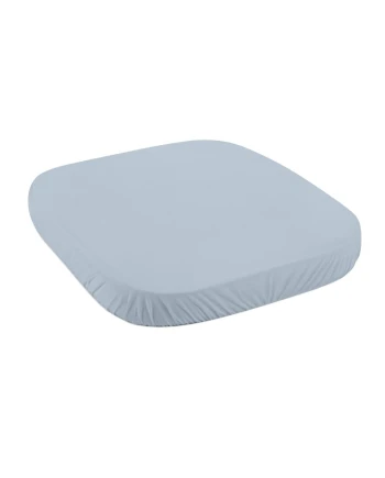 Spannbettlaken aus Baumwolle 73x73cm Blau 7-in-1-Babybett WALDIN