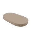 Spannbettlaken aus Baumwolle 123x73 cm – Oval Taupe | Waldin