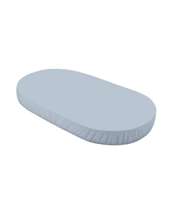 Spannbettlaken aus Baumwolle 124x73 cm – Oval Blau | Waldin