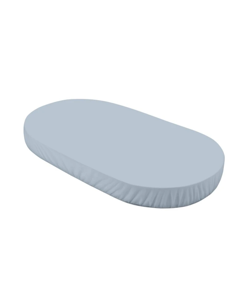 Spannbettlaken aus Baumwolle 123x73 cm – Oval Blau | Waldin Spannbettlaken aus Baumwolle 123x73 cm – Oval Blau | Waldin