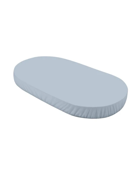 Spannbettlaken aus Baumwolle 124x73 cm – Oval Blau | Waldin