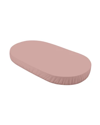 Spannbettlaken aus Baumwolle 123x73 cm – Oval Rosa | Waldin