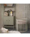 Ovales 7in1 Babybett mit Matratze -  Olivgrün