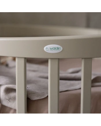 Ovales 7in1 Babybett mit Matratze -  Olivgrün