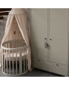 Ovales 7in1 Babybett mit Matratze -  Olivgrün