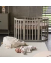 Ovales 7in1 Babybett mit Matratze -  Olivgrün