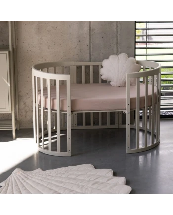 Ovales 7in1 Babybett mit Matratze -  Olivgrün