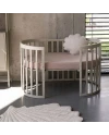 Ovales 7in1 Babybett mit Matratze -  Olivgrün