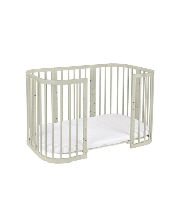 7-in-1-Babybett mit Matratze - Olivgrün