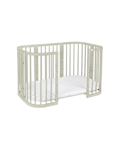 7in1 Babybett mit Matratze - Olivgrün | Waldin