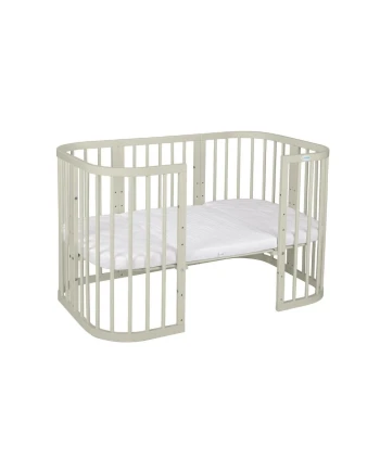 7-in-1-Babybett mit Matratze - Olivgrün