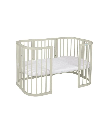 7in1 Babybett mit Matratze - Olivgrün | Waldin