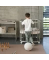 7-in-1-Babybett mit Matratze - Olivgrün