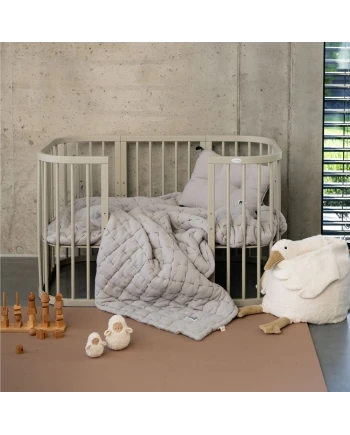 7-in-1-Babybett mit Matratze - Olivgrün