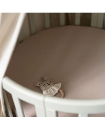 Spannbettlaken aus Baumwolle 73x73 cm Oval 7-in-1 Babybett WALDIN