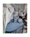 Spannbettlaken aus Baumwolle 123x73 cm – Oval Blau | Waldin