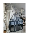 Spannbettlaken aus Baumwolle 124x73 cm – Oval Blau | Waldin