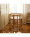 Ovales 7in1 Babybett mit Matratze - Natur | Waldin