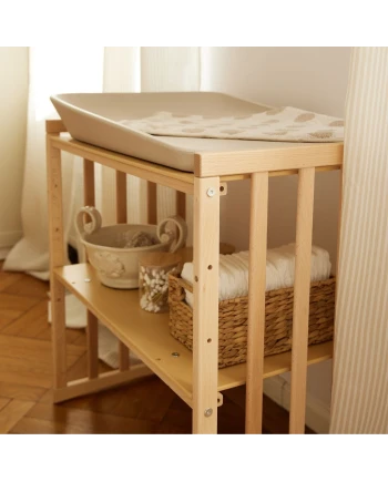 Ovales 7in1 Babybett mit Matratze - Natur | Waldin