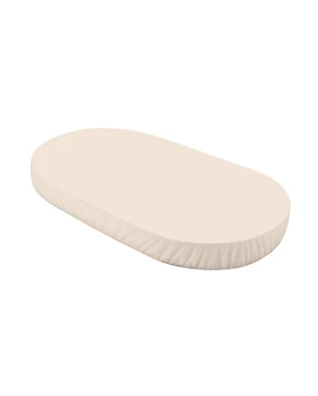 Spannbettlaken aus Baumwolle 123x73 cm – Oval Beige