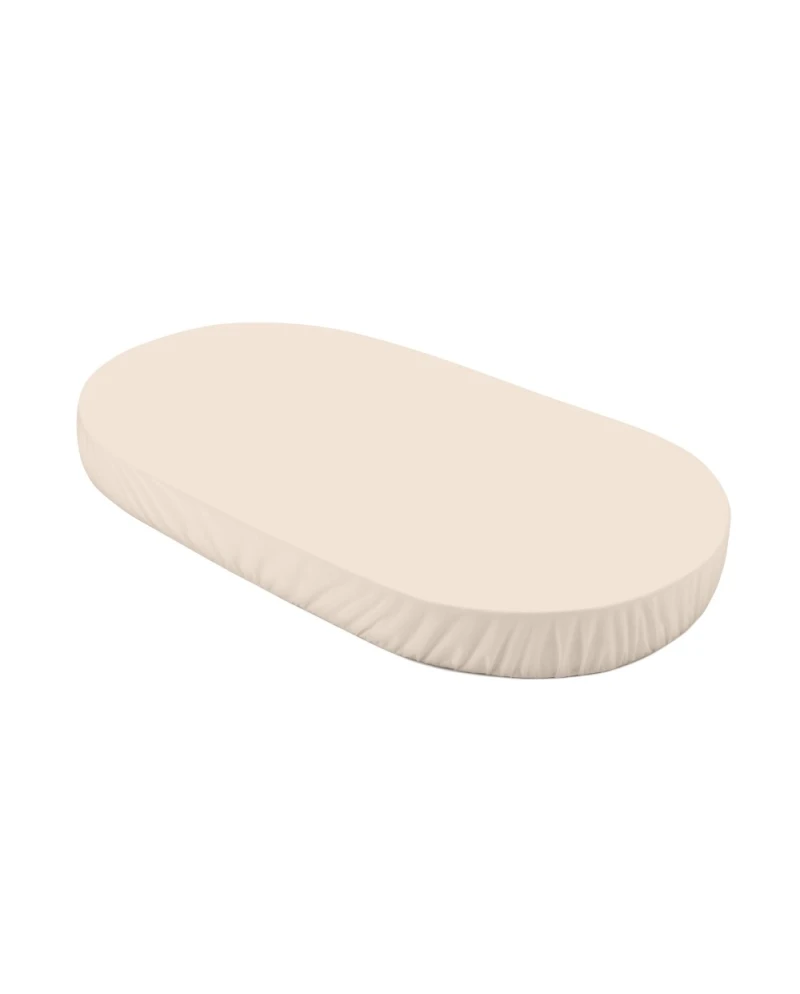 Spannbettlaken aus Baumwolle 123x73 cm – Oval Beige Spannbettlaken aus Baumwolle 123x73 cm – Oval Beige