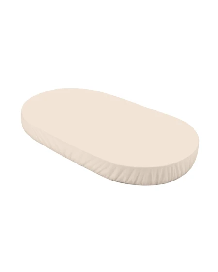 Spannbettlaken aus Baumwolle 124x73 cm – Oval Beige