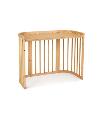 5in1 Babybett mit Matratze und Wiege - Natural