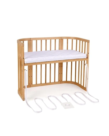 5in1 Babybett mit Matratze und Wiege - Natural