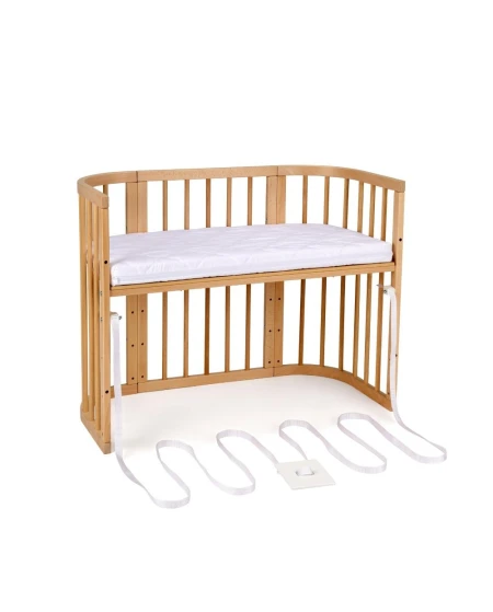 5in1 Babybett mit Matratze und Wiege - Natural